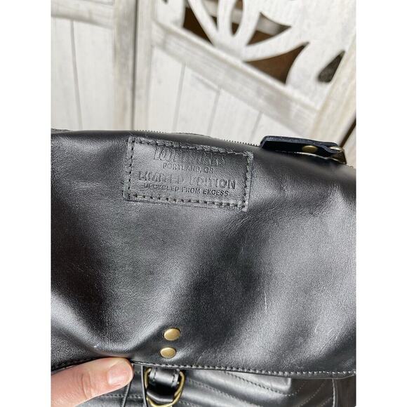 Looptworks Loopt Classics Limited Edition Black Recycled Leather Backpack Bag - Picture 4 of 11